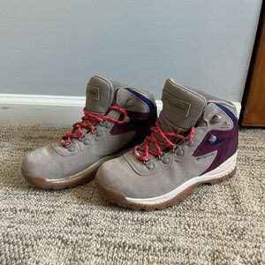 Columbia Gray and Purple Hiking Boots